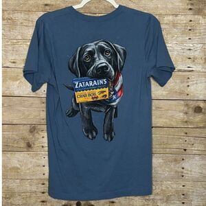 ZATARAIN'S CRAB BOIL BLACK LAB PUPPY AMERICAN CASUAL CLASSIC SOUTHERN T-SHIRT